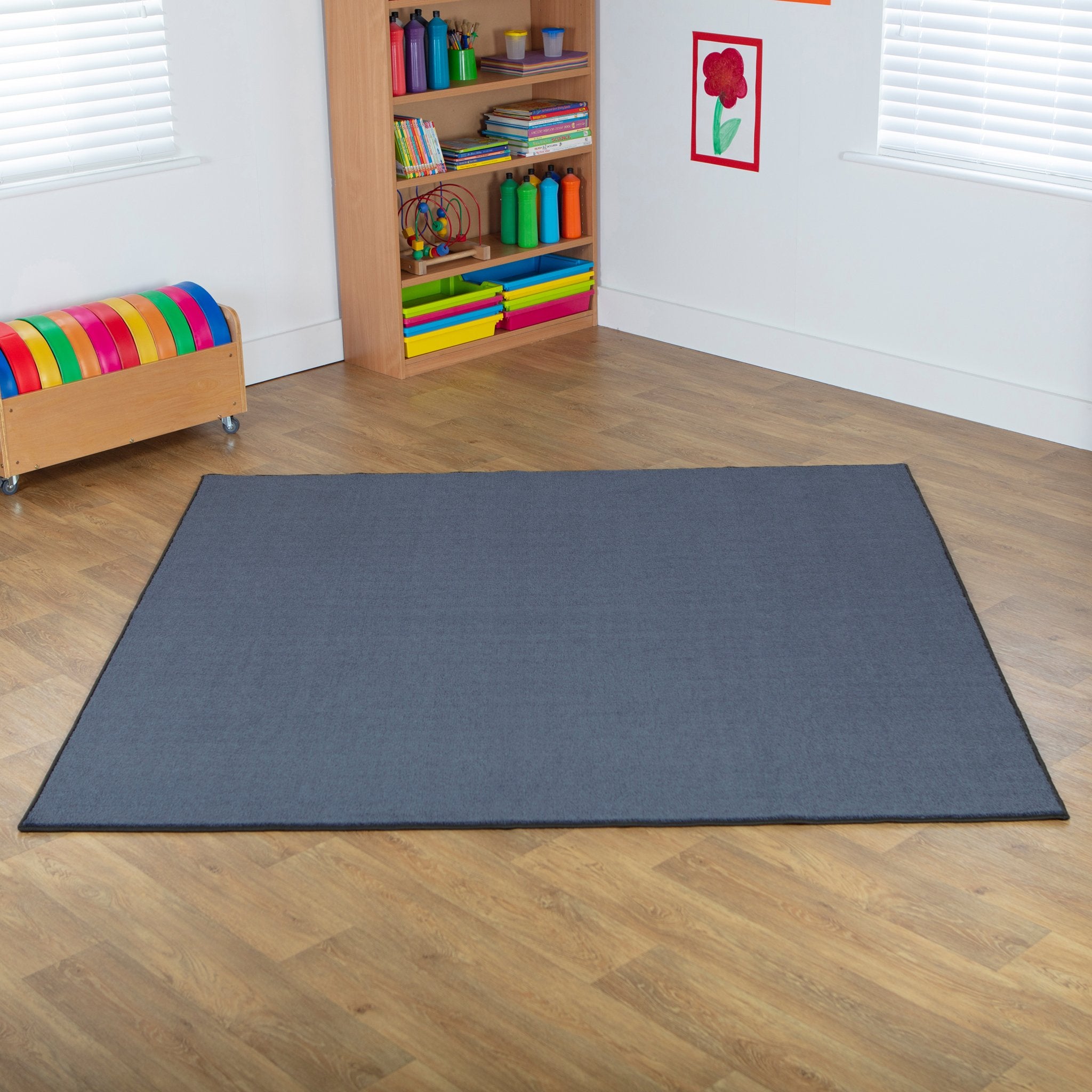 Luxury Super Soft Square Carpet (Grey)