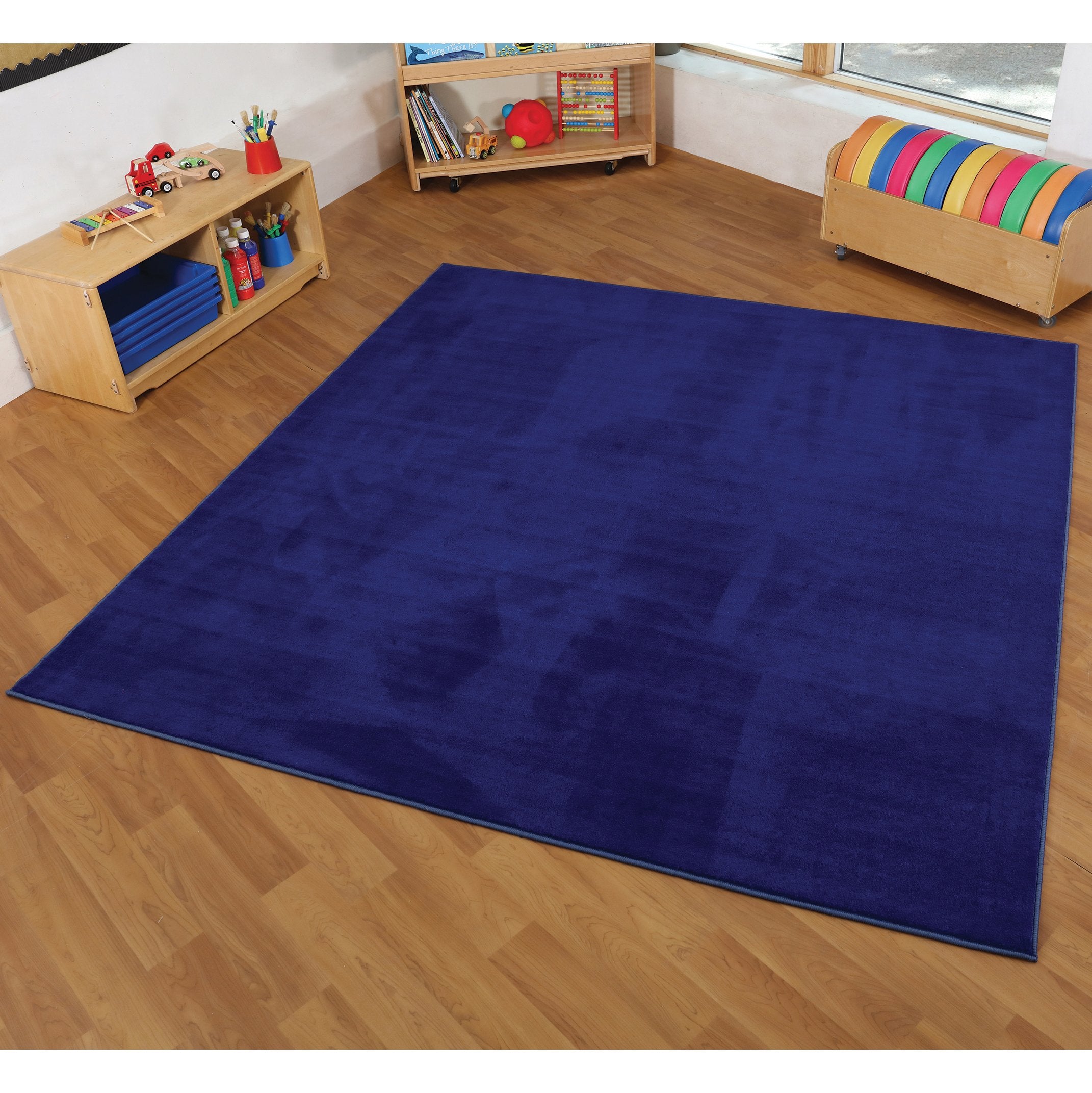 Luxury Super Soft Square Carpet (Navy)