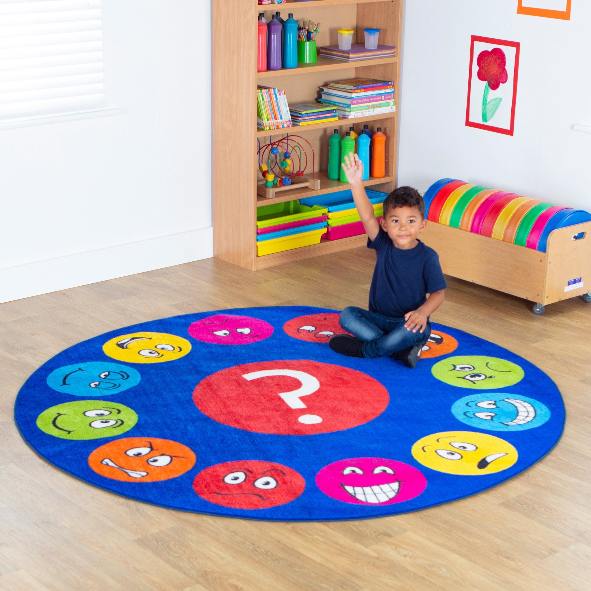 Emotions™ Faces Interactive Circular Carpet