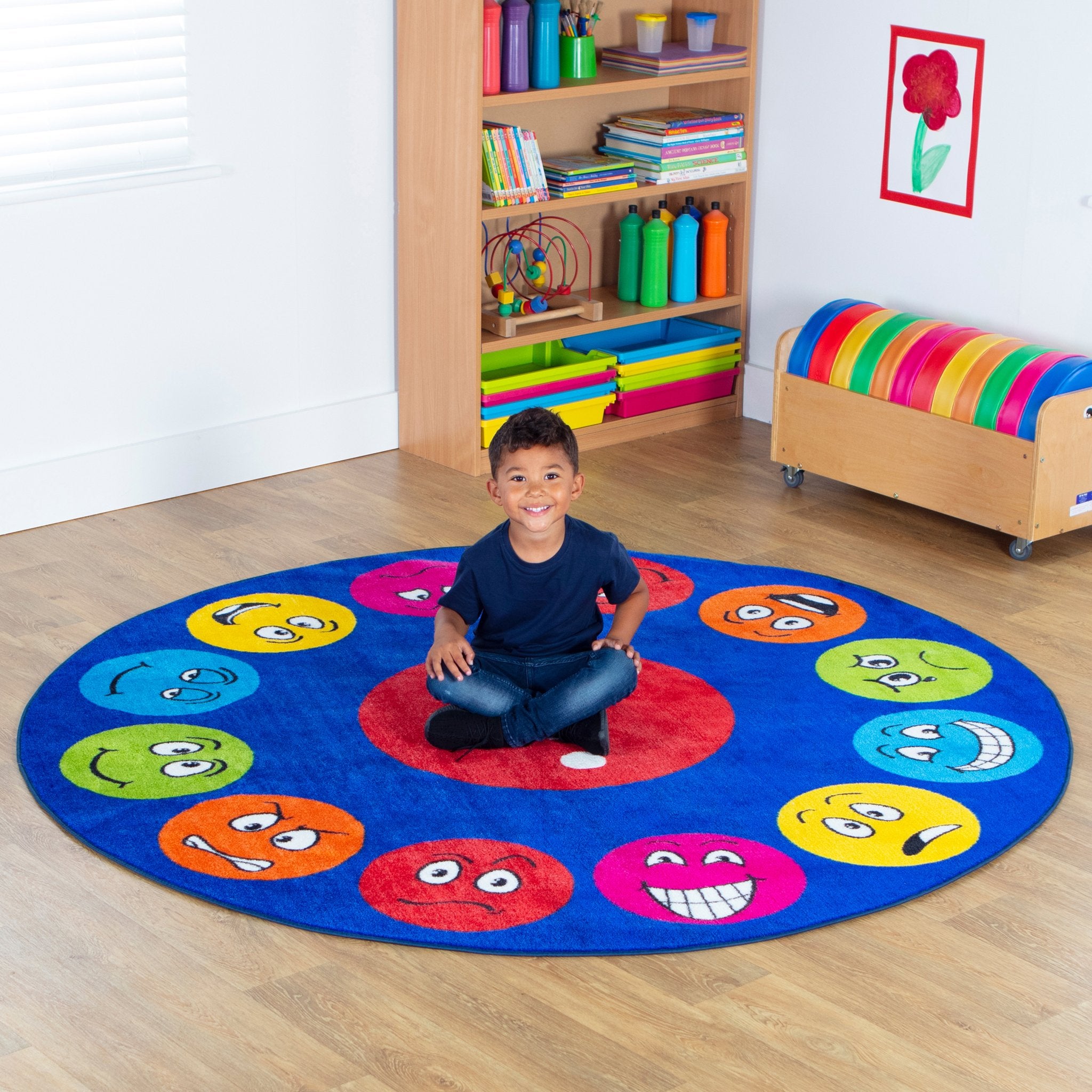 Emotions™ Faces Interactive Circular Carpet
