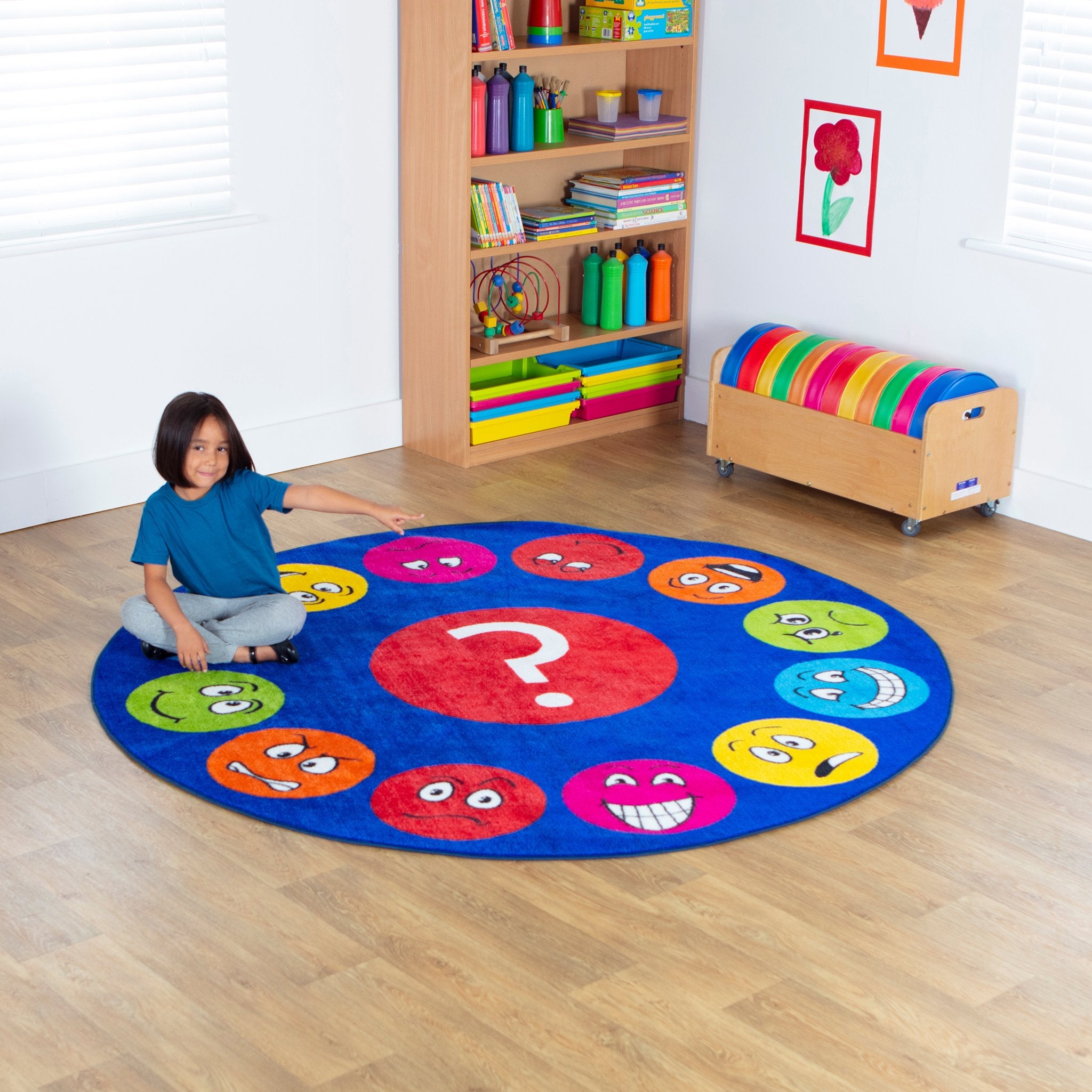 Emotions™ Faces Interactive Circular Carpet
