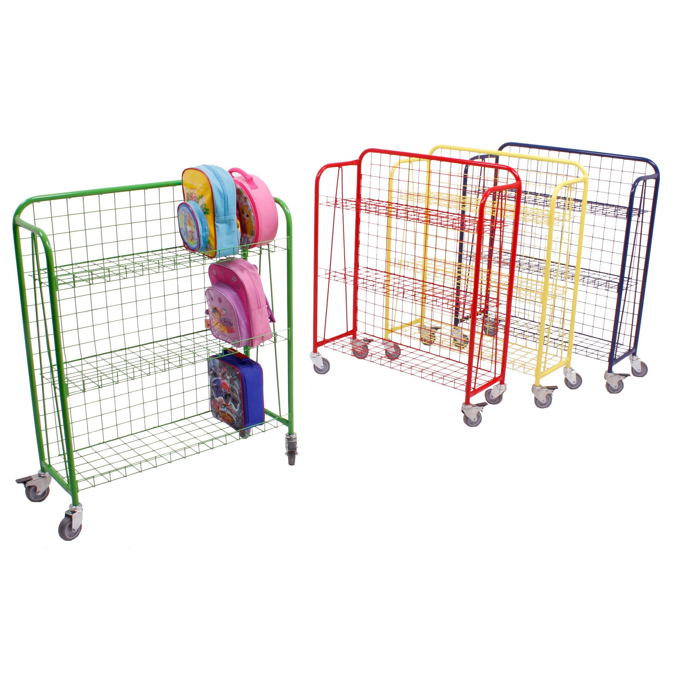 Coloured Lunch Box Trolley - Red