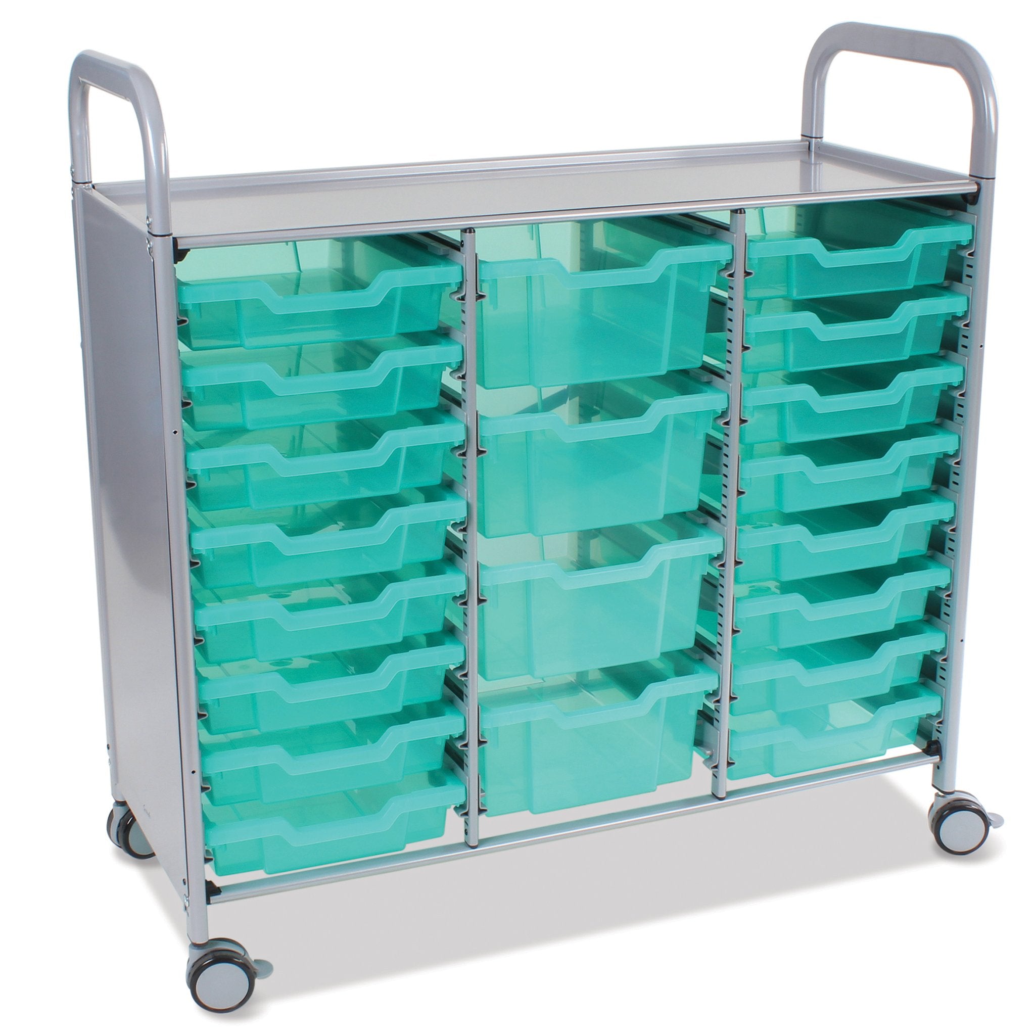 Callero Shield Antibacterial Treble Trolley (Shallow & Deep Trays)