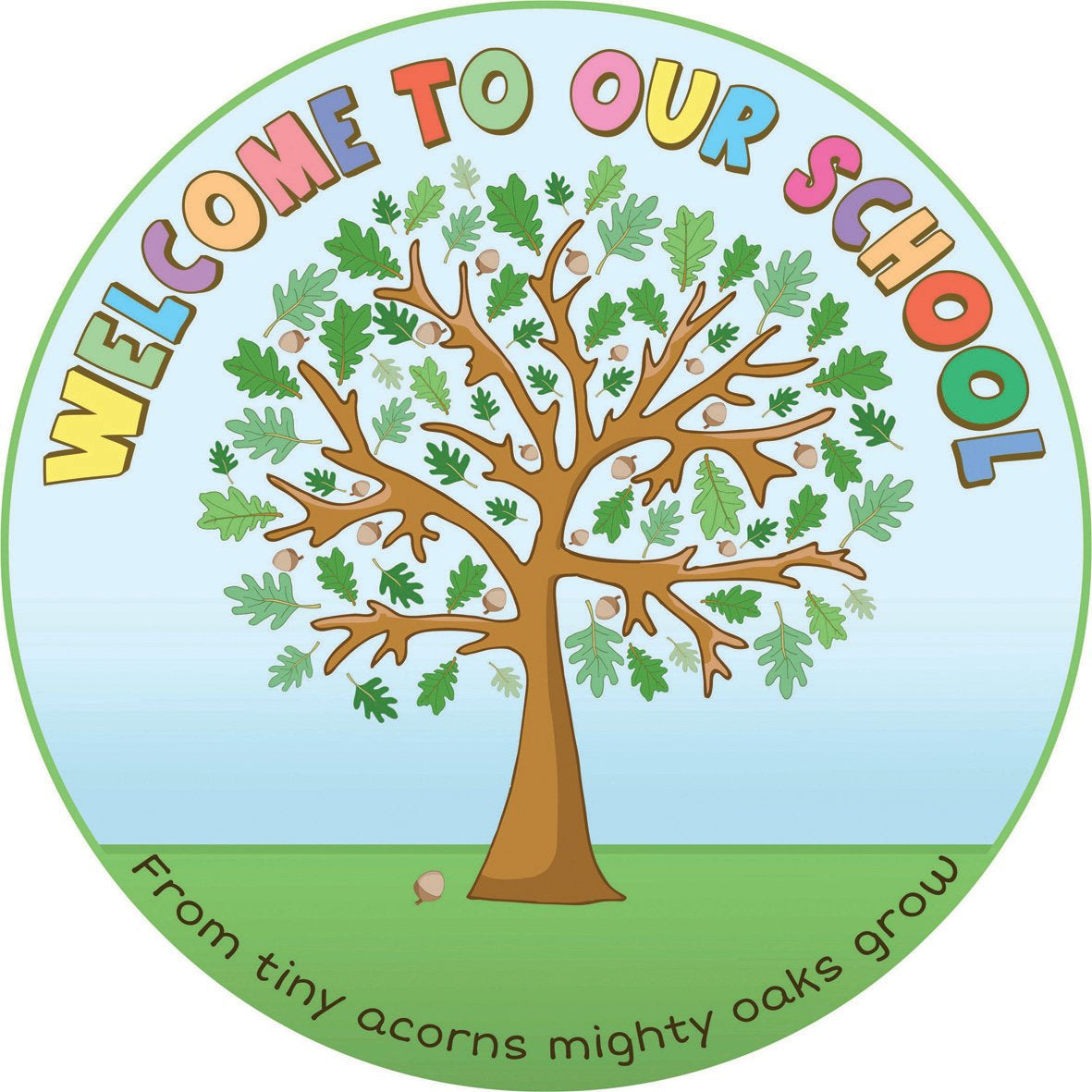 Tree-Welcome-Sign-(Circular)-350mm-