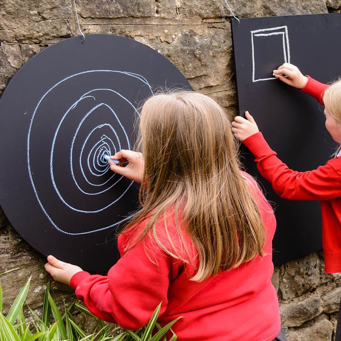Circular Wooden Chalkboard