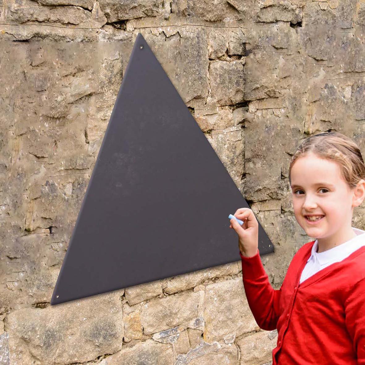 Triangular Wooden Chalkboard