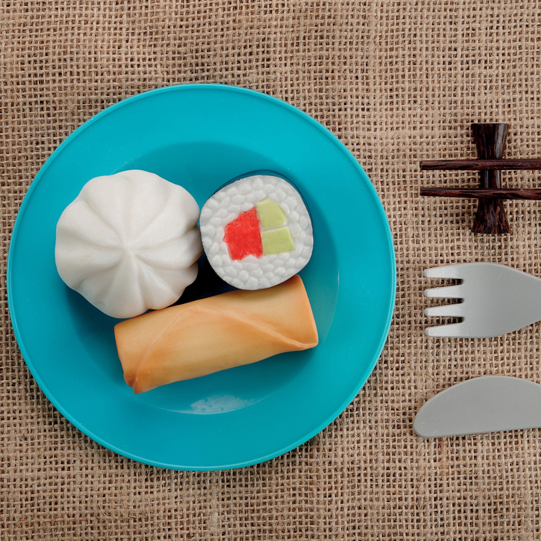 Sensory Play Stones - Foods of the World pk 8