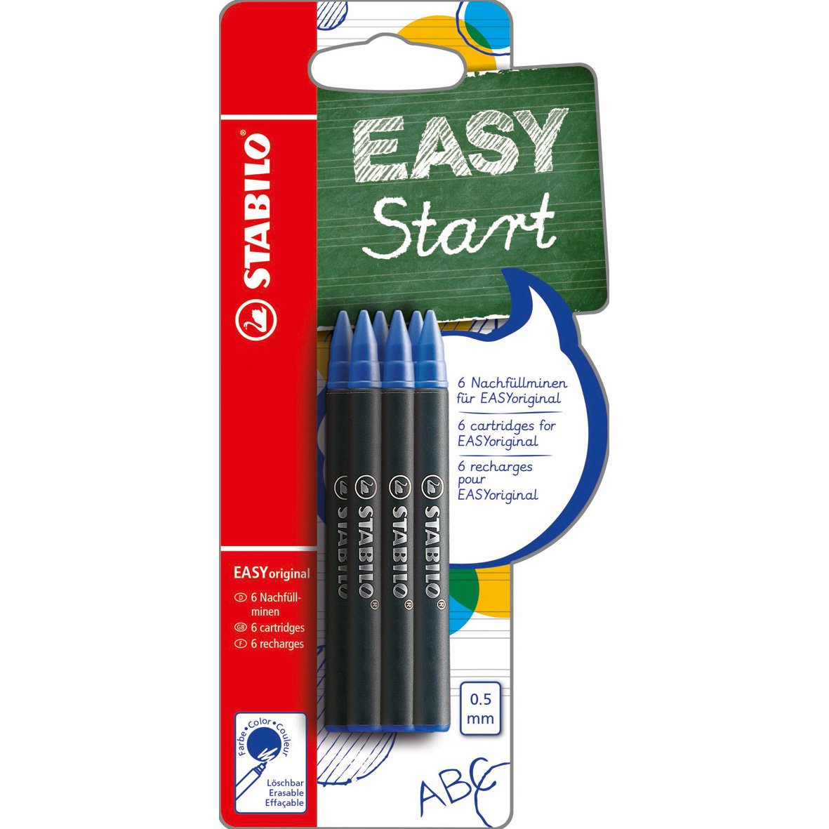 EASYoriginal Handwriting Pen Refills Blue Ink pk