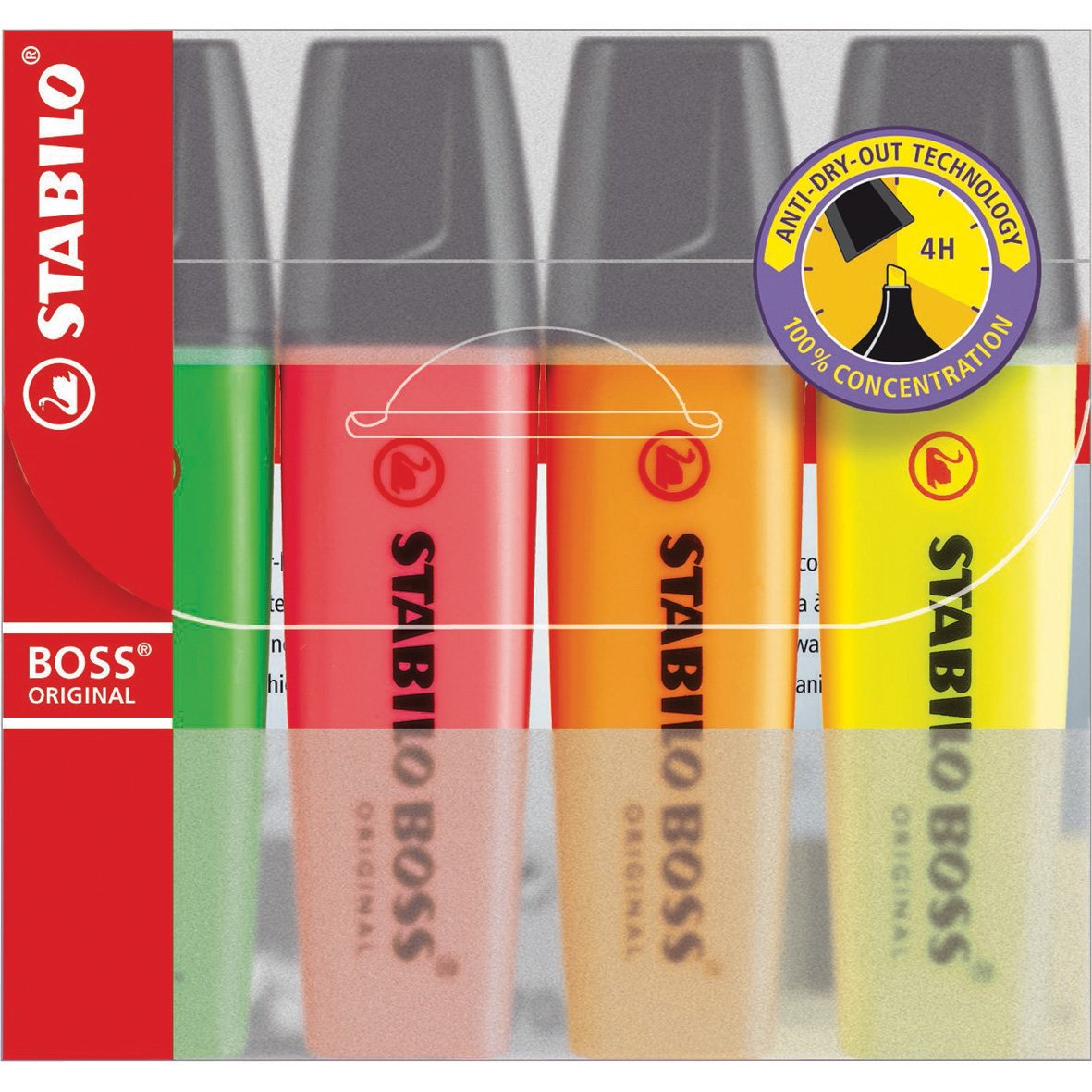 Stabilo-Boss-Highlighters-(Assorted)-pk-4
