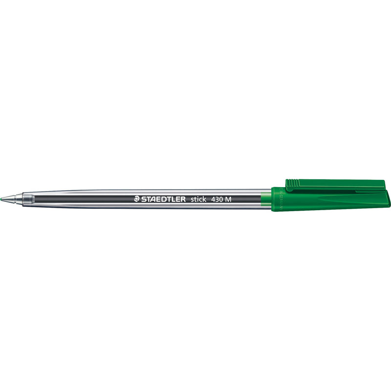 Staedtler-Stick-430-Ballpoint-Pen---Green-pk-10