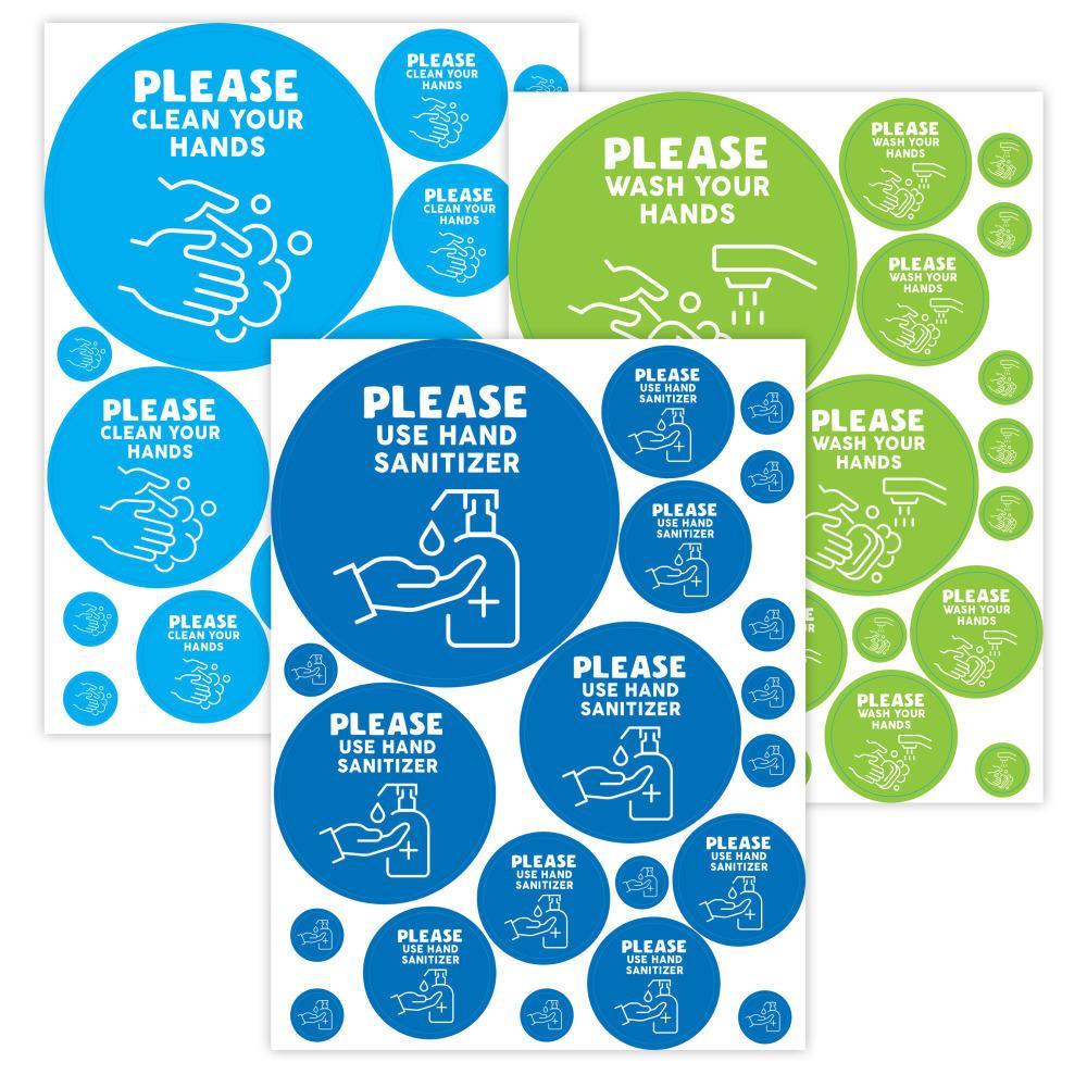 Handwashing Reminder Decals pk 60