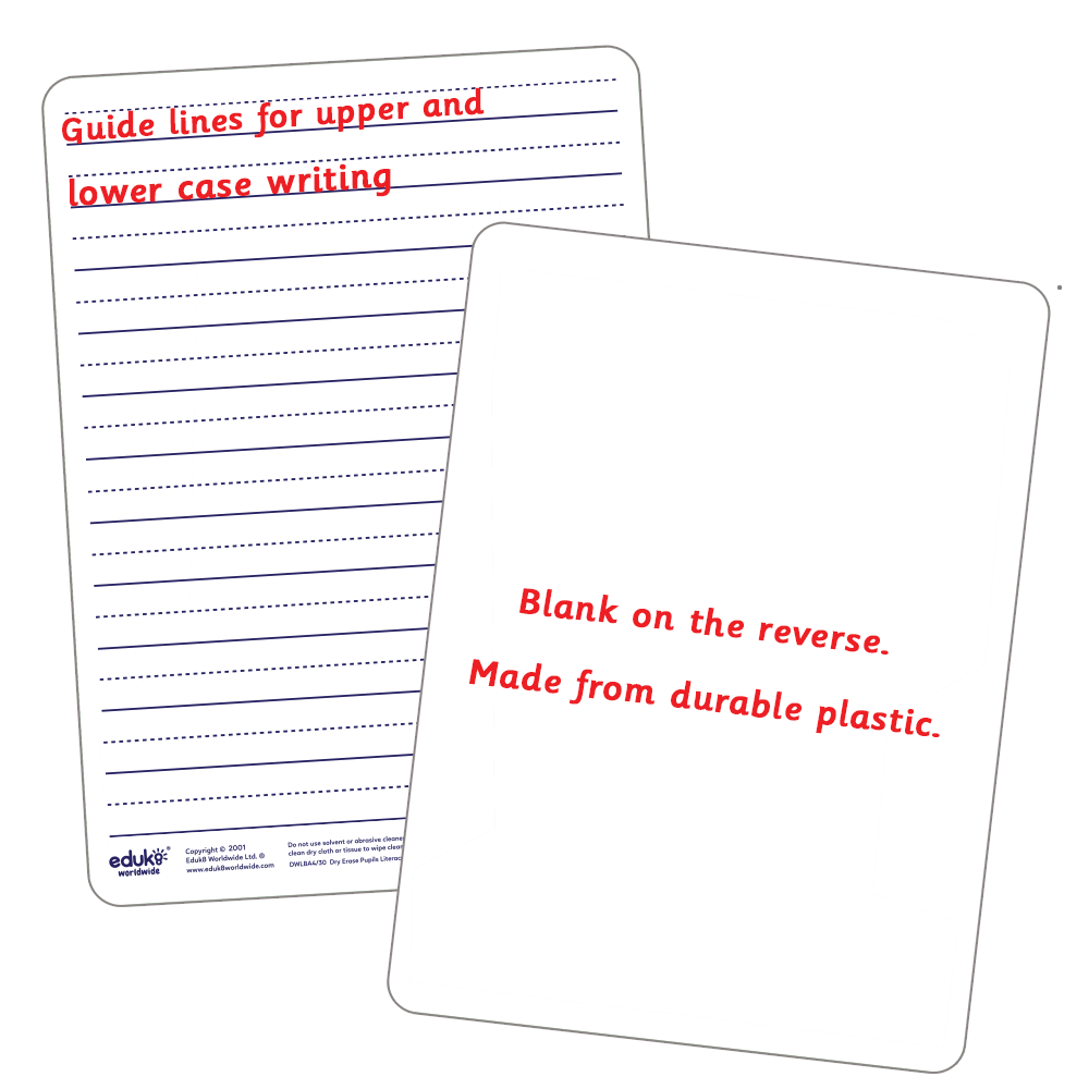 Drywipe A4 Lined Whiteboards pk 30