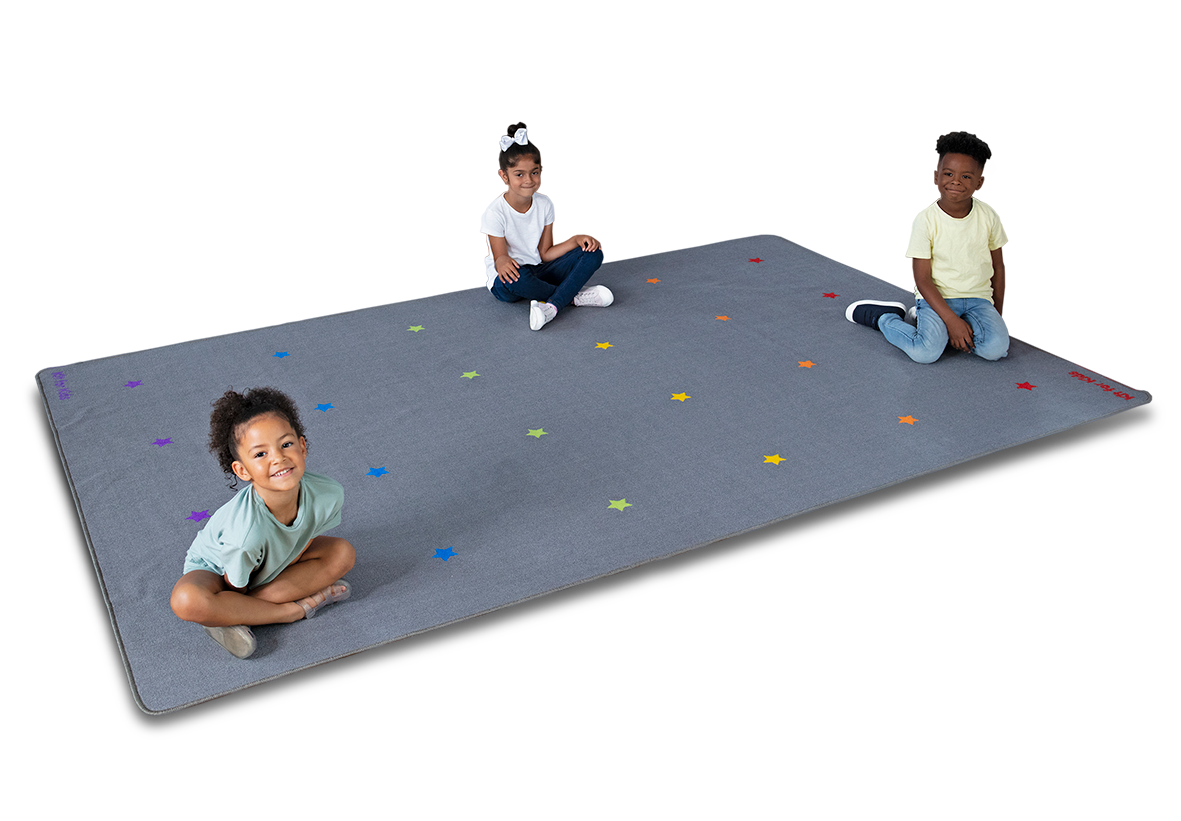 Essentials Rainbow Stars Indoor/Outdoor Carpet