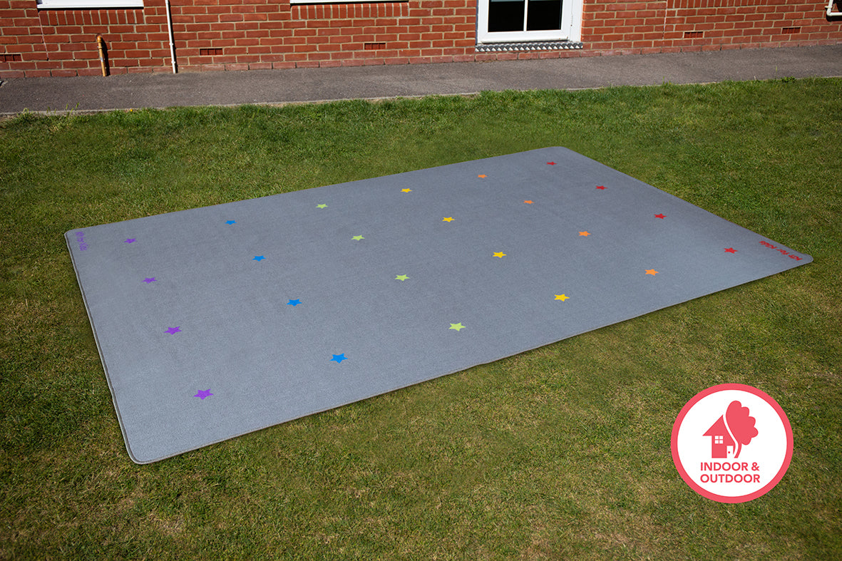 Essentials Rainbow Stars Indoor/Outdoor Carpet