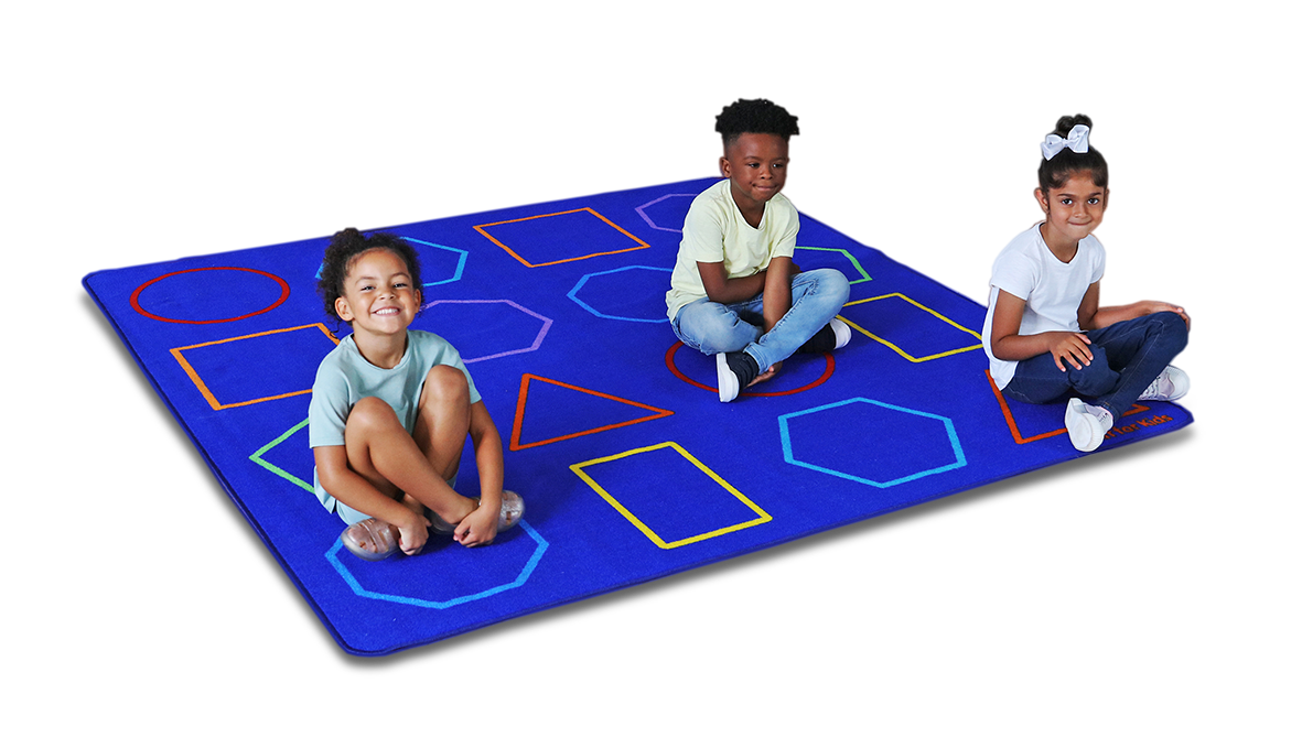 Essentials Rainbow Geometric Carpet