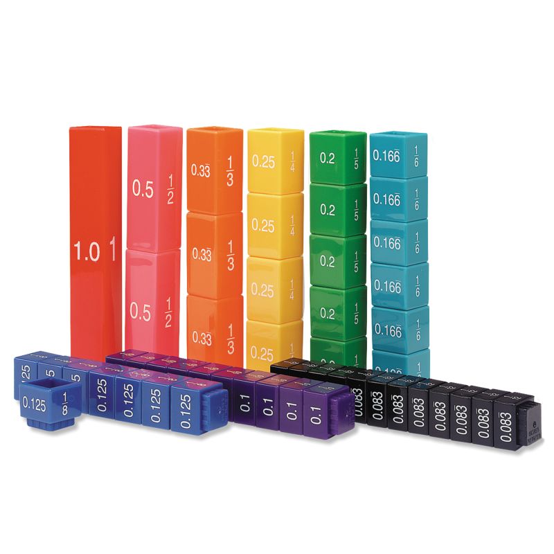 Rainbow Fraction Tower Equivalency Cubes pk51