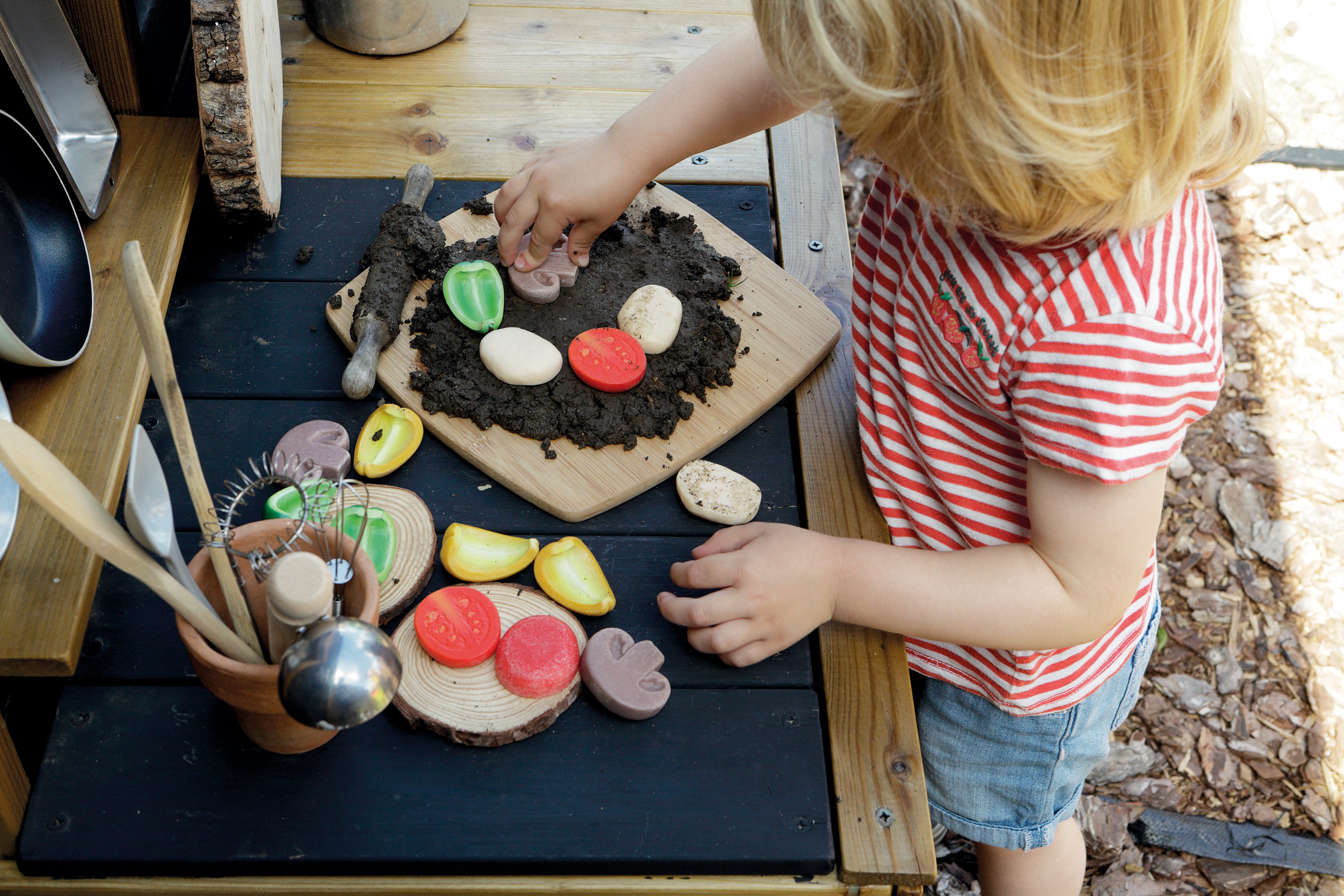 Mud Kitchen Food Stones Collection