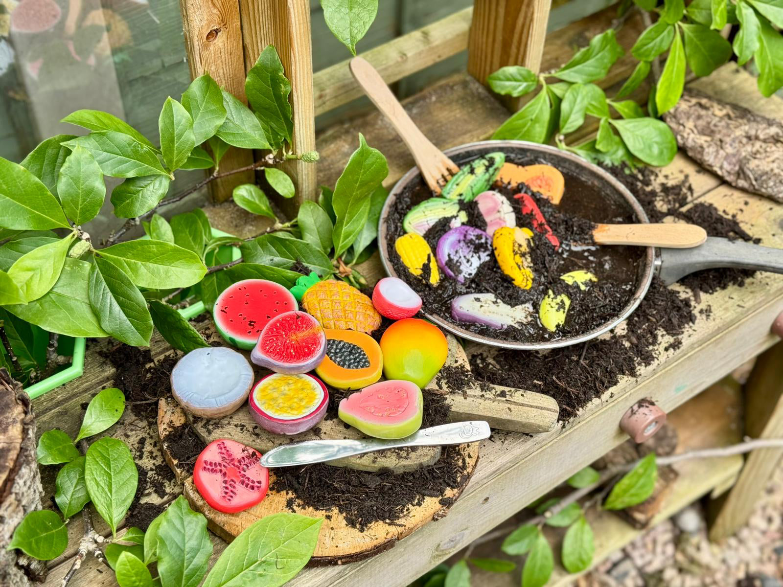 Mud Kitchen Food Stones Collection