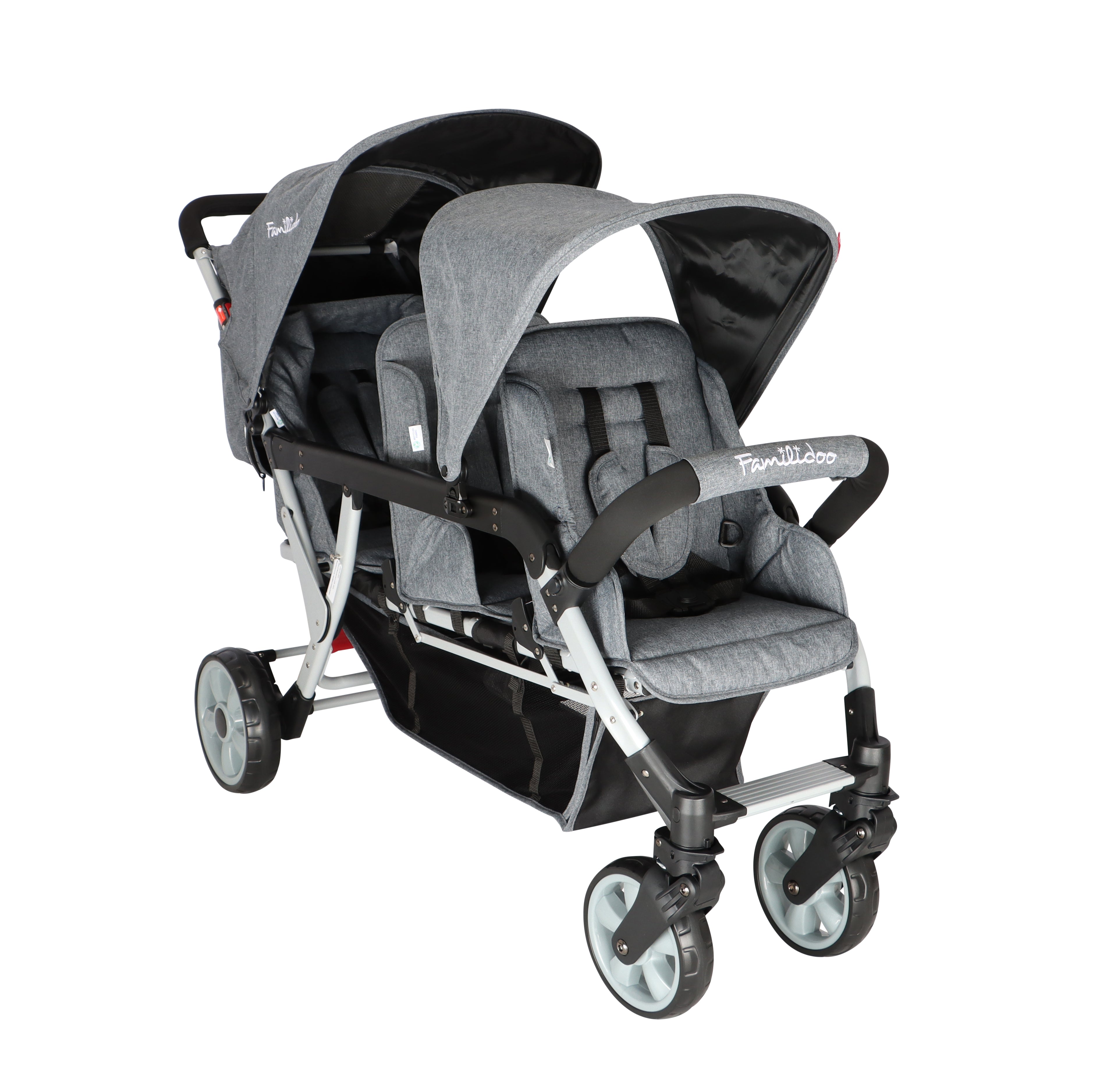 Familidoo Lightweight 3-Seater Stroller with Rain Cover