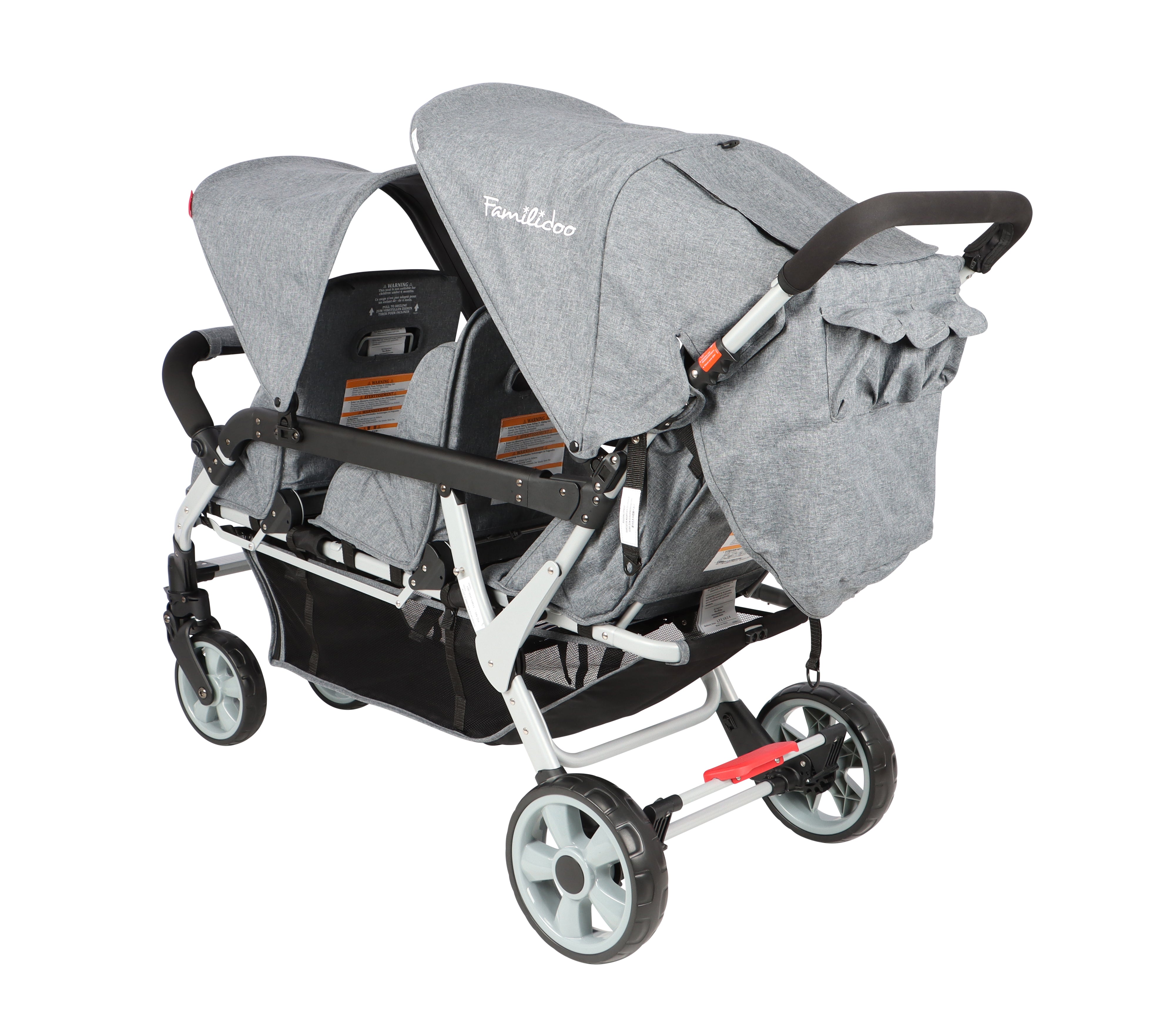Familidoo Lightweight 3-Seater Stroller with Rain Cover