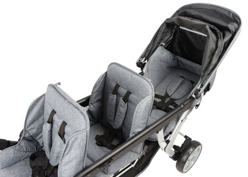 Familidoo Lightweight 3 Seater Stroller with Rain Cover Springboard Supplies
