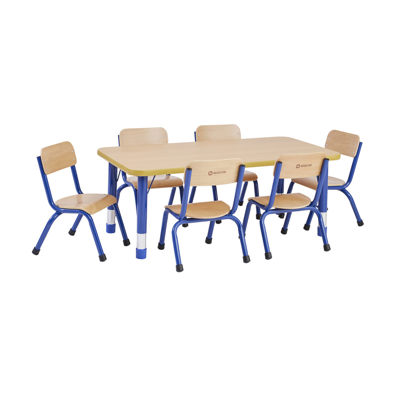 Milan Rectangular Table (6 Seater) - Blue