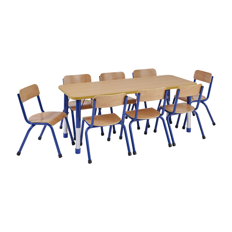 Milan Rectangular Table (8 Seater) - Blue