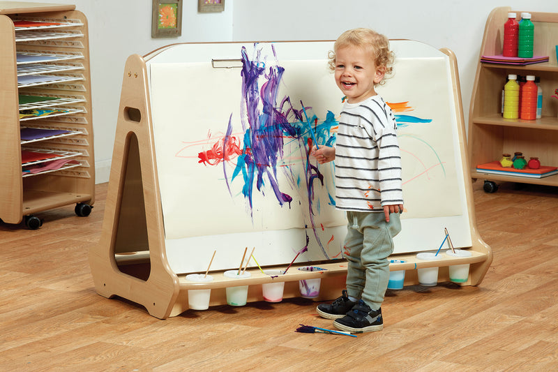 Millhouse Double-sided 4 Station White Board Easel
