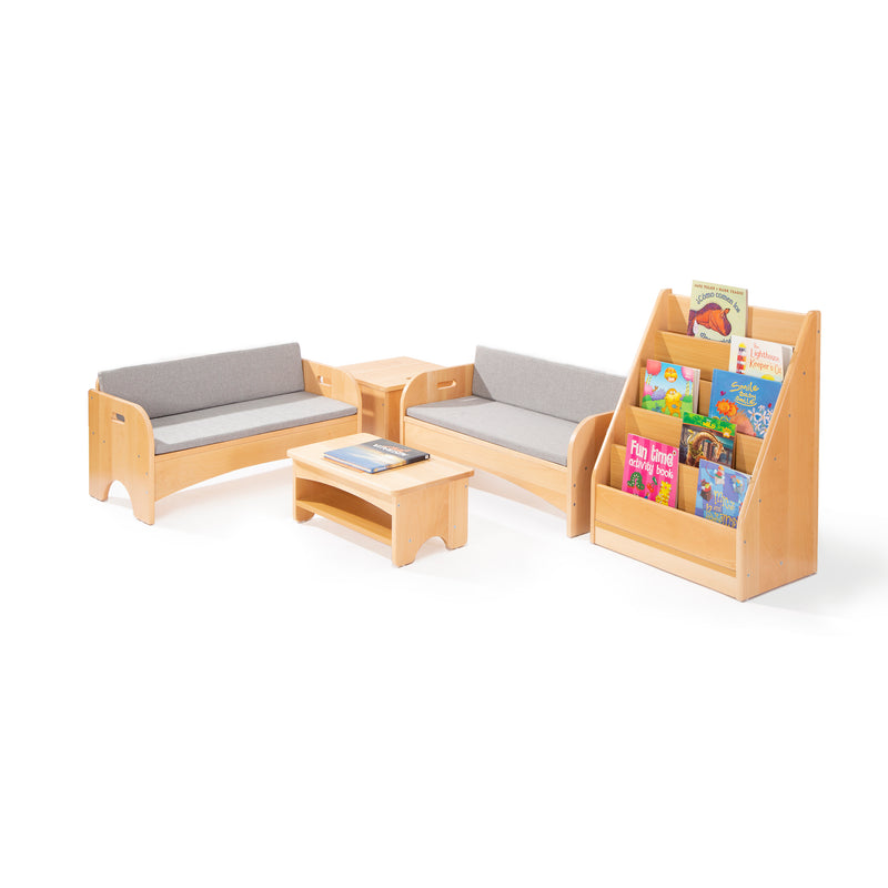 Wooden Reading Sofa with Cushion