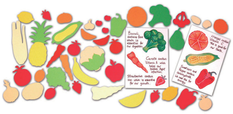 Fruit & Vegetable Paper Shapes pk 400