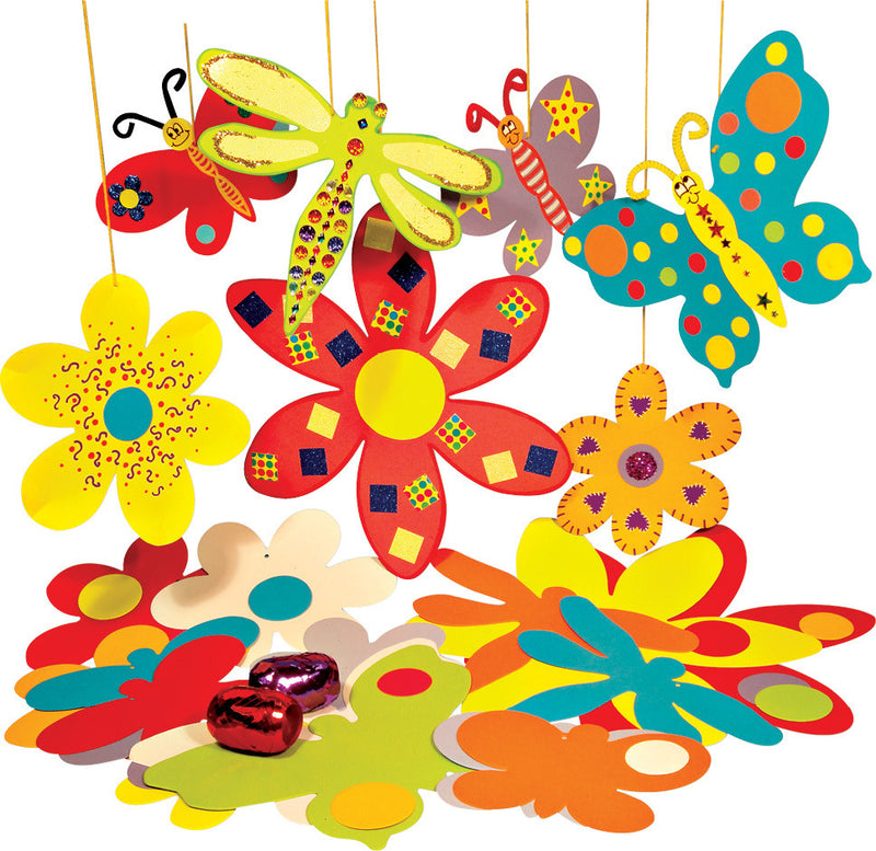 Hanging Flowers & Butterflies pk 70