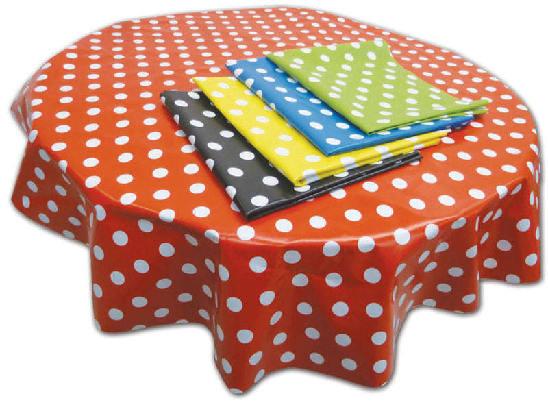 PVC Table Cover Green Spot - Circle