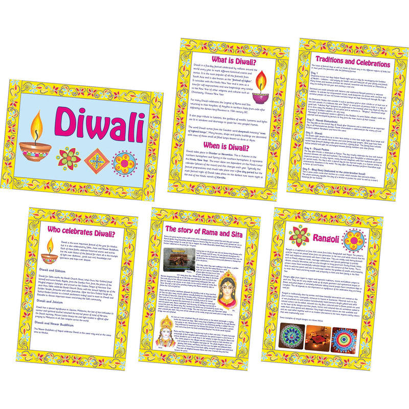 Diwali Poster Set pk 6