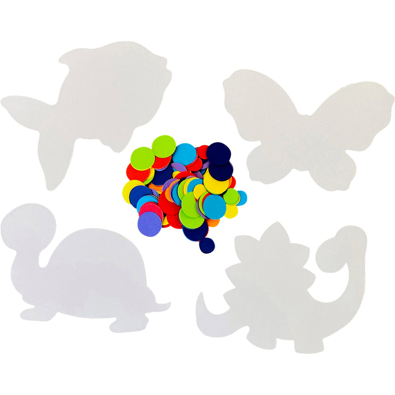 HomeCraftz Jumbo Rainbow Card Shapes Craft Kit pk 4
