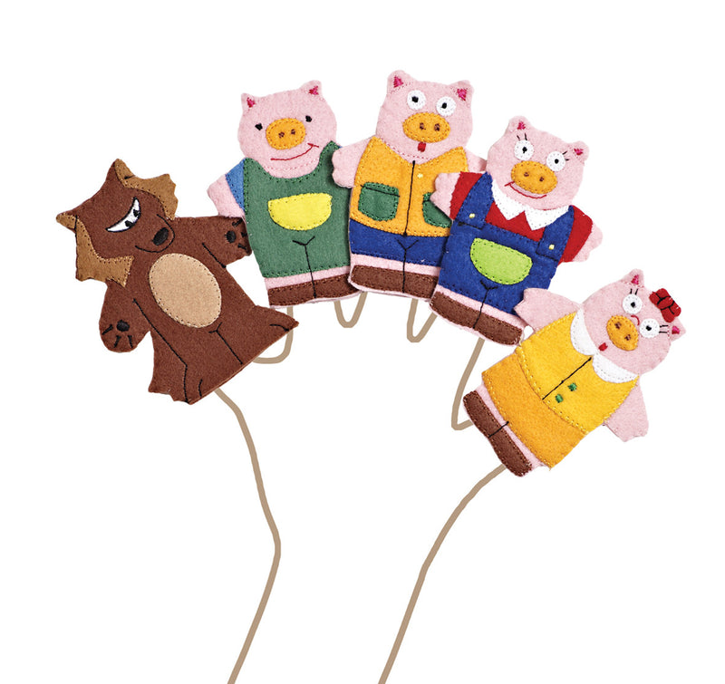 Three Pigs Finger Puppets pk 5