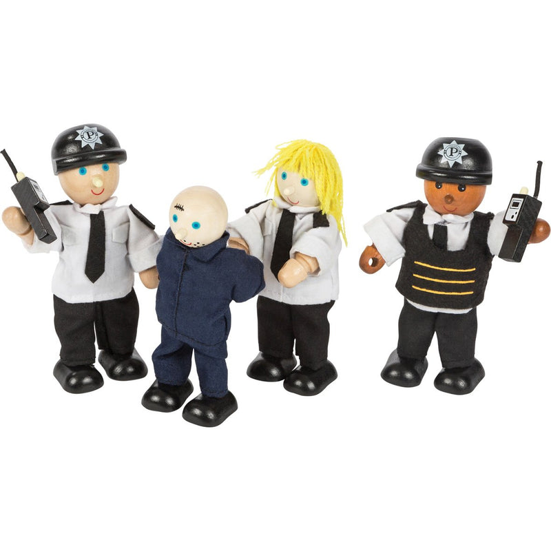 Police Officers and Prisoner Doll Set pk 4