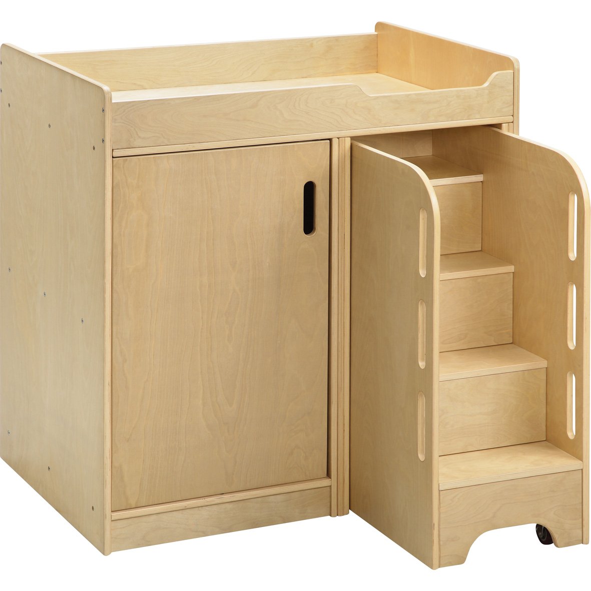 Changing Table Unit Wooden Changing Unit with Storage