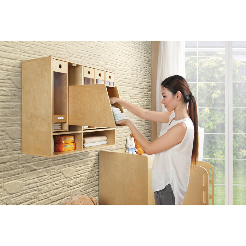 Wall-Mounted Wooden Nappy Sorter