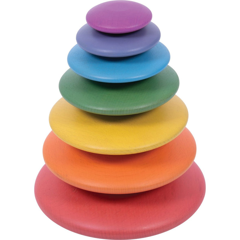 Rainbow Wooden Buttons pk 7
