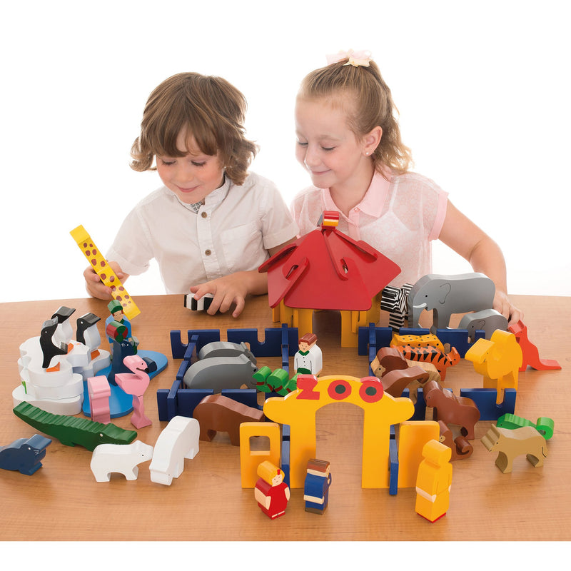 Wooden Zoo Play Set 