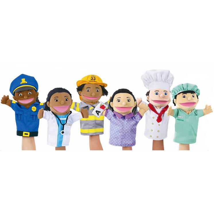 Let's Talk Community Helpers Puppet Set pk 6