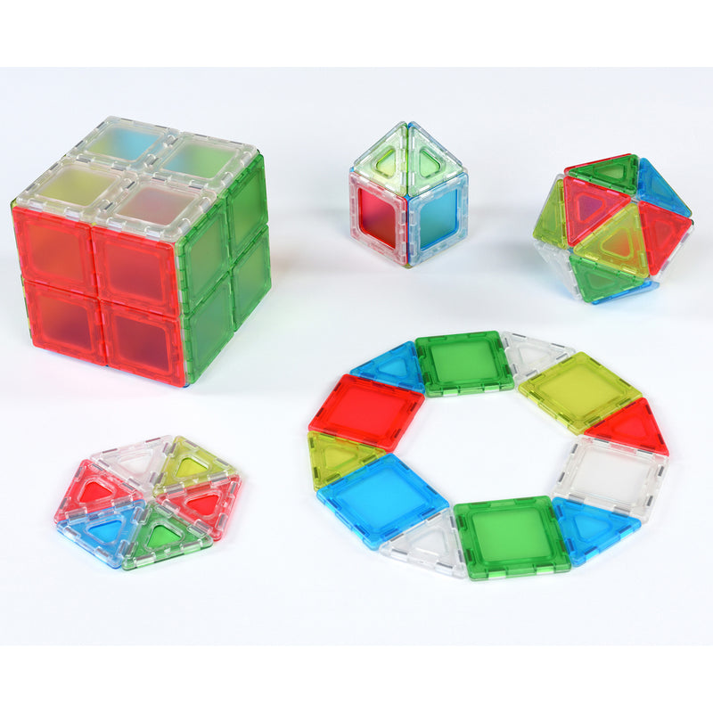 Translucent Solid Magnetic Polydron Class Set pk 72