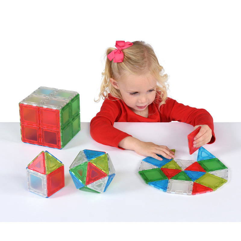 Translucent Solid Magnetic Polydron Class Set pk 72