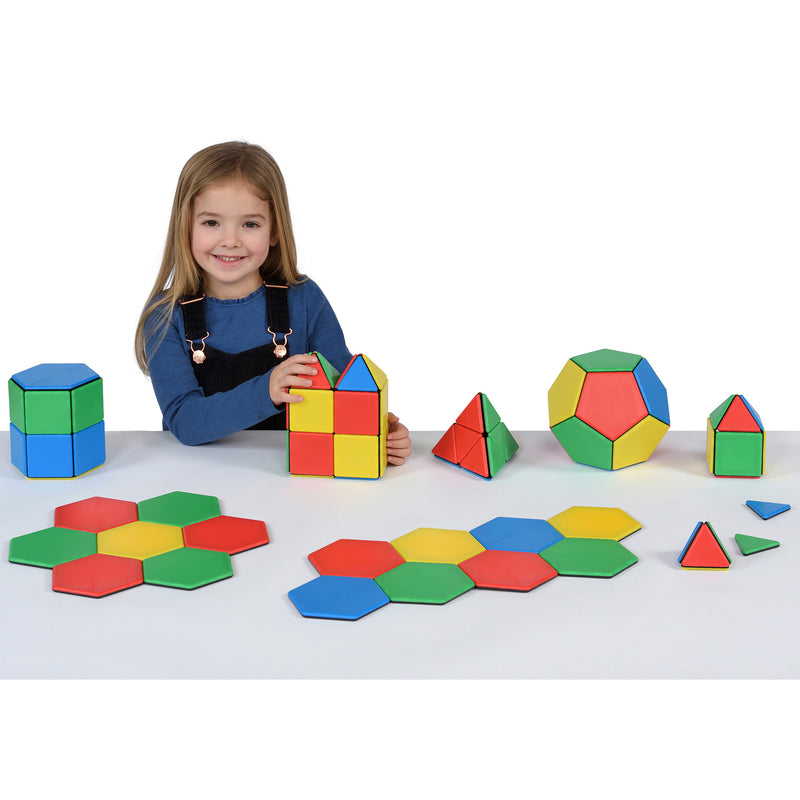 Solid Magnetic Polydron Essential Shapes Set pk 104