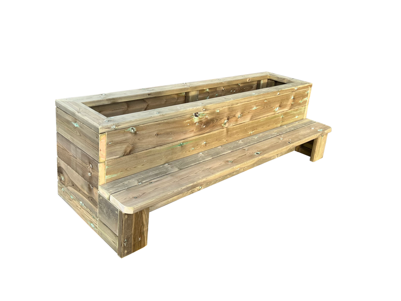 Wooden Bench Planter
