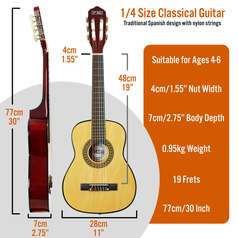 3rd Avenue Classical Guitar Pack (Natural)