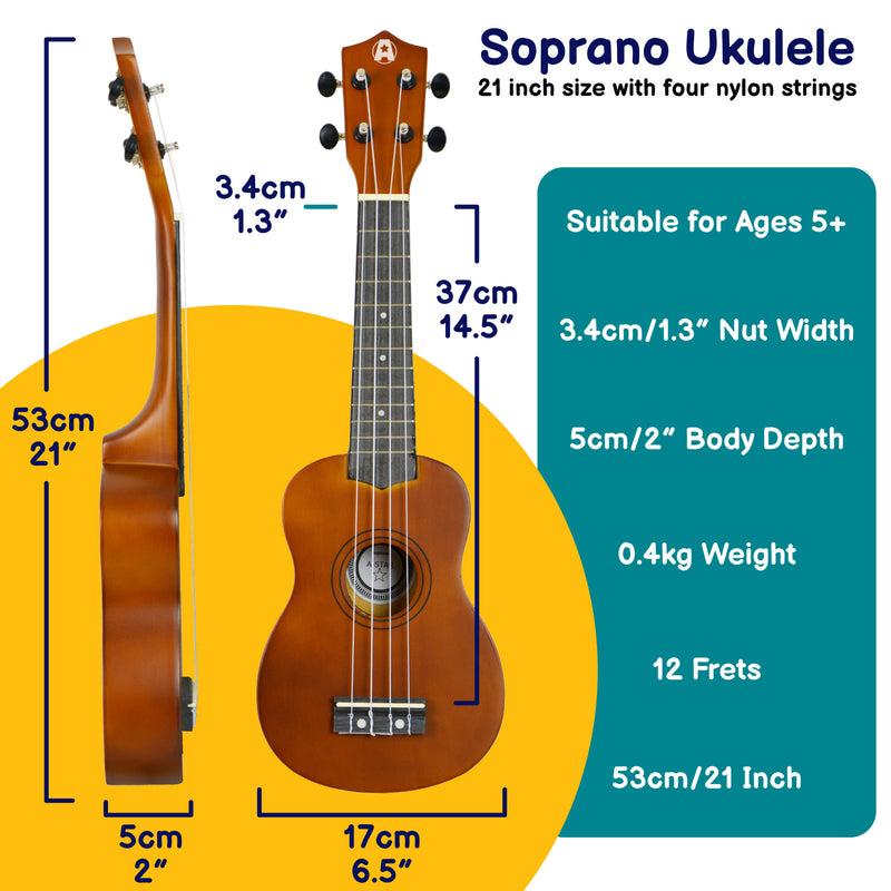 A-Star Rocket Series Soprano Ukulele With Bag