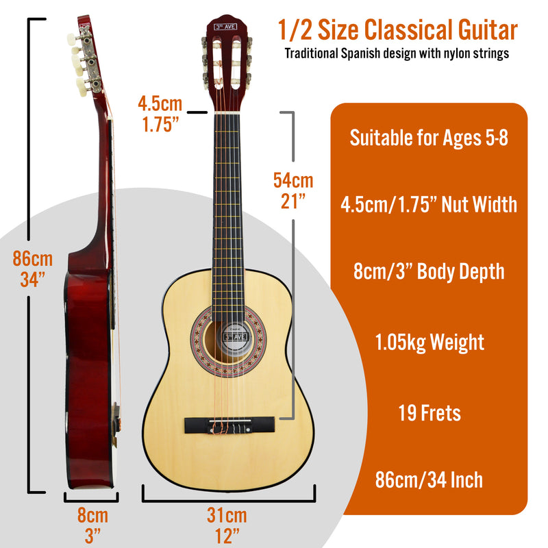 3rd Avenue Classical Guitar Pack (Natural)