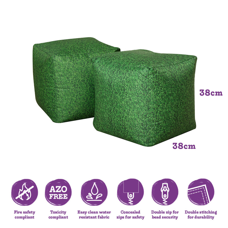 Learn about Nature Grass Bean Bag Cubes pk 2