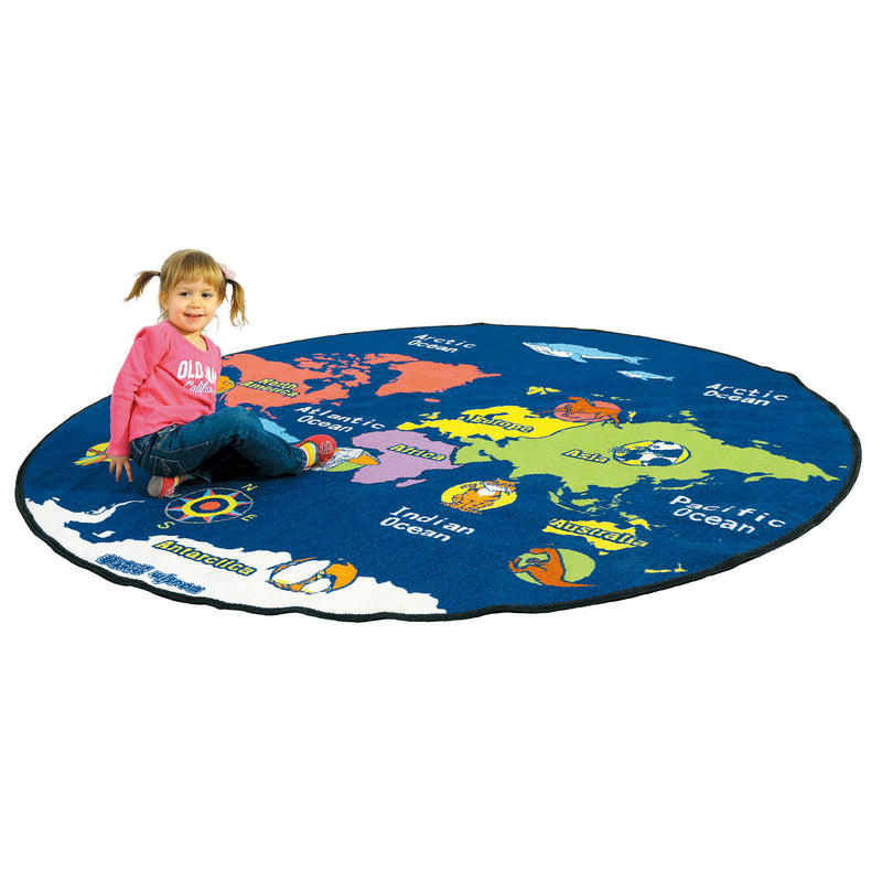 World Map Rug